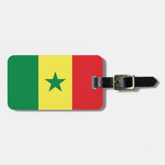 Flag Senegal Easy ID Personal Gepäckanhänger (Vorderseite horizontal)