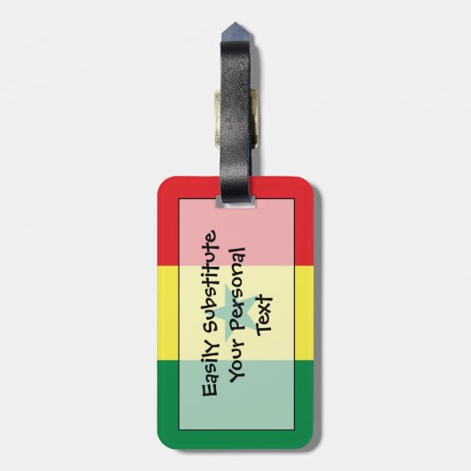 Flag Senegal Easy ID Personal Gepäckanhänger (Rückseite vertikal)