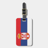 Flag Serbien Easy ID Persönliche Gepäckanhänger (Vorderseite vertikal)