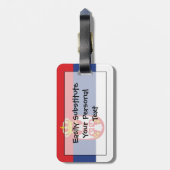 Flag Serbien Easy ID Persönliche Gepäckanhänger (Rückseite vertikal)
