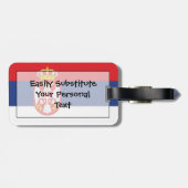 Flag Serbien Easy ID Persönliche Gepäckanhänger (Rückseite horizontal)