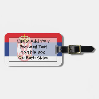 Flag Serbien Easy ID Persönliche Gepäckanhänger