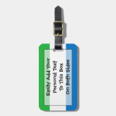 Flag Sierra Leone Easy ID Personal Gepäckanhänger (Vorderseite vertikal)