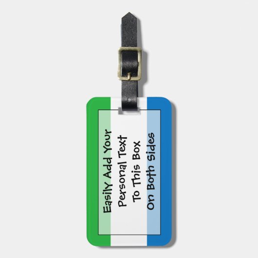 Flag Sierra Leone Easy ID Personal Gepäckanhänger (Vorderseite vertikal)