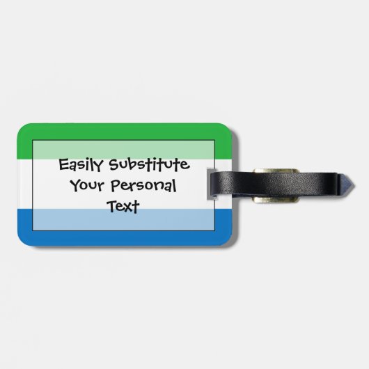 Flag Sierra Leone Easy ID Personal Gepäckanhänger (Rückseite horizontal)