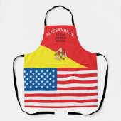 Flag Sizilien Flag of America Customized Schürze (Vorderseite)