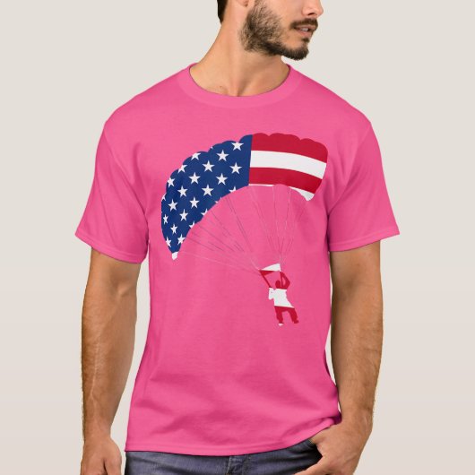 Flag Skydiving Vintag Parachuting Sky Diver Top (Vorderseite)