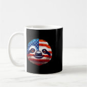 Flag Sloth Lover 4. Juli Patriotic Wo Kaffeetasse (Links)