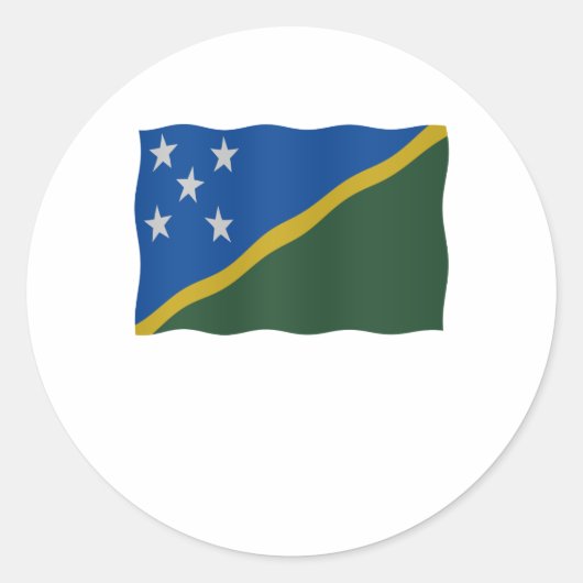 Flag Solomon Islands Runder Aufkleber (Vorderseite)