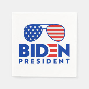 Flag-Sonnenbrille Joe Biden 2020 Präsidentschafts Serviette