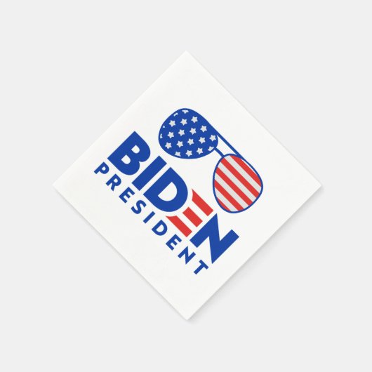 Flag Sonnenbrille Joe Biden 2020 Präsidentschaftsw Serviette (Ecke)