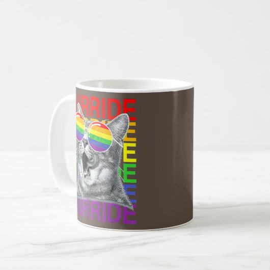 Flag Sonnenbrille LGBTQ Niedlich Cat Gay Pride Mon Kaffeetasse (Vorderseite Links)