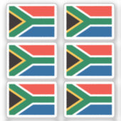 Flag South Africa Collection Pack mit 6 Aufkleber (Vorderseite)