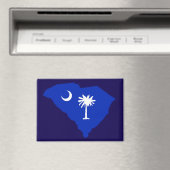 Flag South Carolina Staat Shaped Magnet (In Situ (Geschirrspüler))