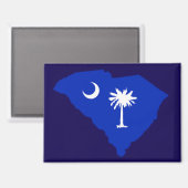 Flag South Carolina Staat Shaped Magnet (Vorderseite/Rückseite)