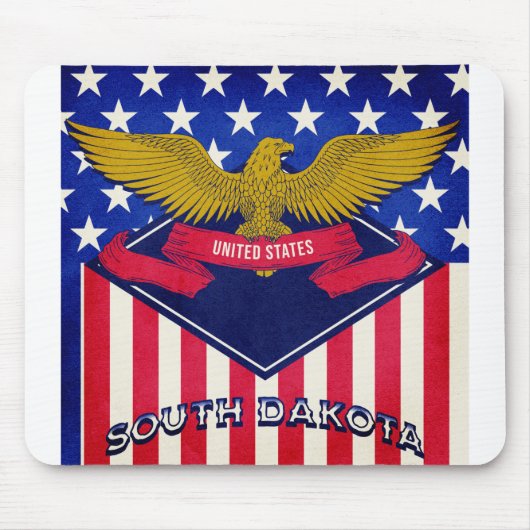 Flag South Dakota USA Mousepad (Vorne)