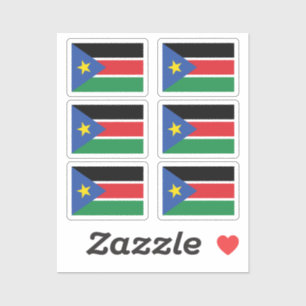 Flag South Sudan Collection Pack mit 6 Aufkleber