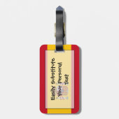 Flag Spanien Easy ID Persönliche Daten Gepäckanhänger (Rückseite vertikal)