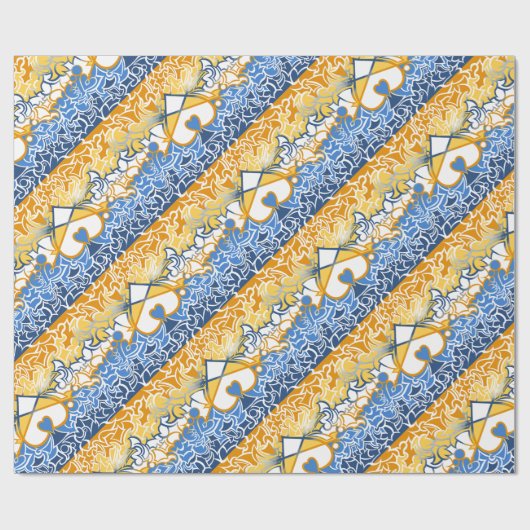 Flag-Squiggles Aroace Sun und Sea Pride Geschenkpapier (Flach)