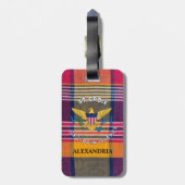 Flag St. Croix Madras Custom Jungfrau Islands Gepäckanhänger (Rückseite vertikal)