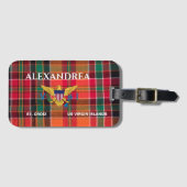Flag St. Croix Madras Custom Jungfrau Islands Gepäckanhänger (Vorderseite (Horizontal))