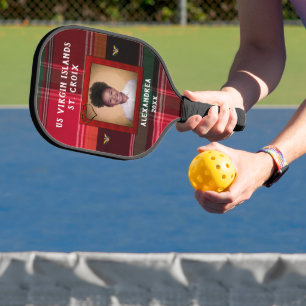 Flag St. Croix Madras Custom Jungfrau Islands Pickleball Schläger