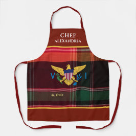Flag St. Croix Madras Custom Jungfrau Islands Schürze