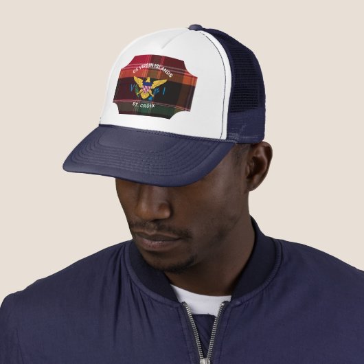 Flag St. Croix Madras Custom Jungfrau Islands Truckerkappe (Beispiel)