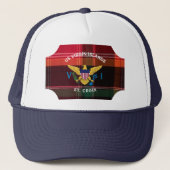 Flag St. Croix Madras Custom Jungfrau Islands Truckerkappe (Vorderseite)