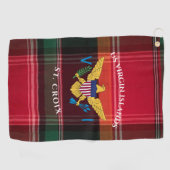 Flag St. Croix Madras Karibik Jungfrau Golfhandtuch (Horizontal)