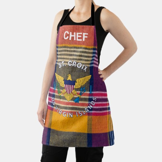 Flag St. Croix Madras USVI Jungfrau Schürze (InSitu)