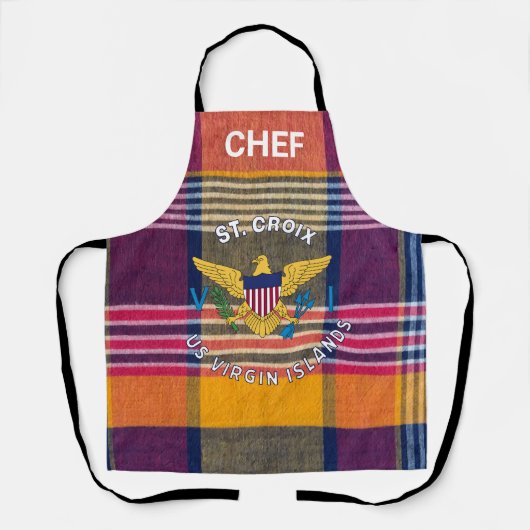 Flag St. Croix Madras USVI Jungfrau Schürze (Vorderseite)