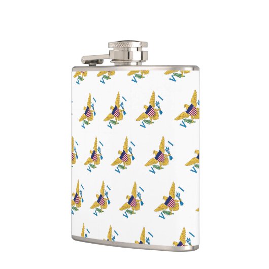 Flag St. Croix St. Thomas USVI Jungfrau Flachmann (Links)