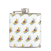 Flag St. Croix St. Thomas USVI Jungfrau Flachmann (Vorderseite)