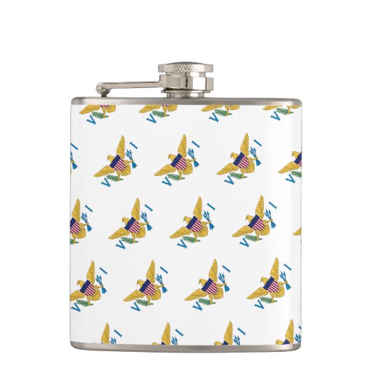 Flag St. Croix St. Thomas USVI Jungfrau Flachmann (Vorderseite)