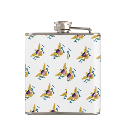 Flag St. Croix St. Thomas USVI Jungfrau Flachmann (Rückseite)