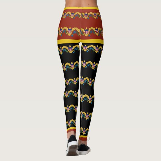 Flag St. Croix St. Thomas USVI Jungfrau Leggings (Rückseite)
