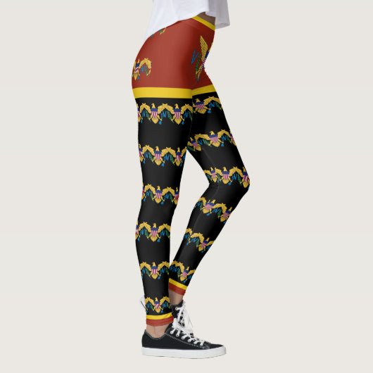 Flag St. Croix St. Thomas USVI Jungfrau Leggings (Rechts)