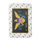 Flag St. Croix USVI Jungfrau Badematte (Vorderseite Vertikal)