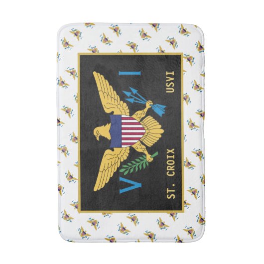 Flag St. Croix USVI Jungfrau Badematte (Vorderseite Vertikal)