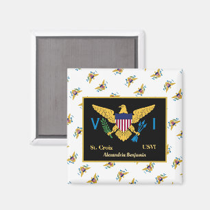 Flag St. Croix USVI Jungfrau Magnet