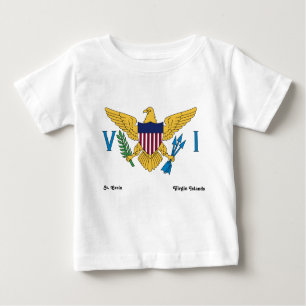 Flag St. Croix White, Jungfrau Baby T-shirt