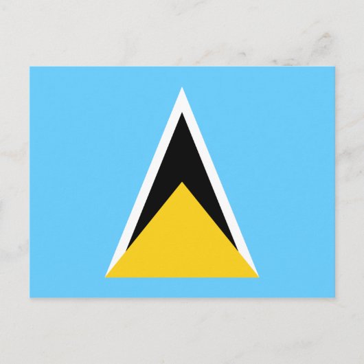 Flag St. Lucia Postkarte (Vorderseite)