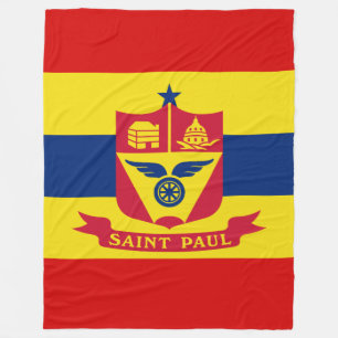 Flag St. Paul, Minnesota Fleece Blanket