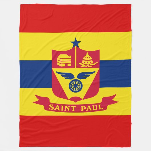 Flag St. Paul, Minnesota Fleece Blanket (Vorderseite)