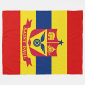 Flag St. Paul, Minnesota Fleece Blanket (Vorderseite (Horizontal))