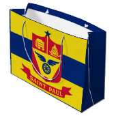 Flag St Paul, Minnesota Große Geschenktasche Große Geschenktüte (Rückseite Schrägansicht)