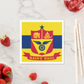 Flag St. Paul, Minnesota Napkins Serviette (Beispiel)