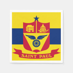 Flag St. Paul, Minnesota Napkins Serviette