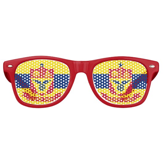 Flag St Paul, Minnesota Retro Sonnenbrille (Vorderseite)